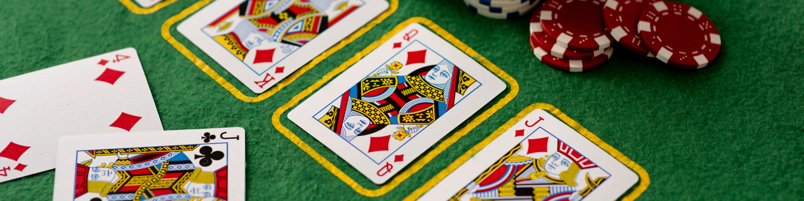 Image of blackjack cards on a table 3